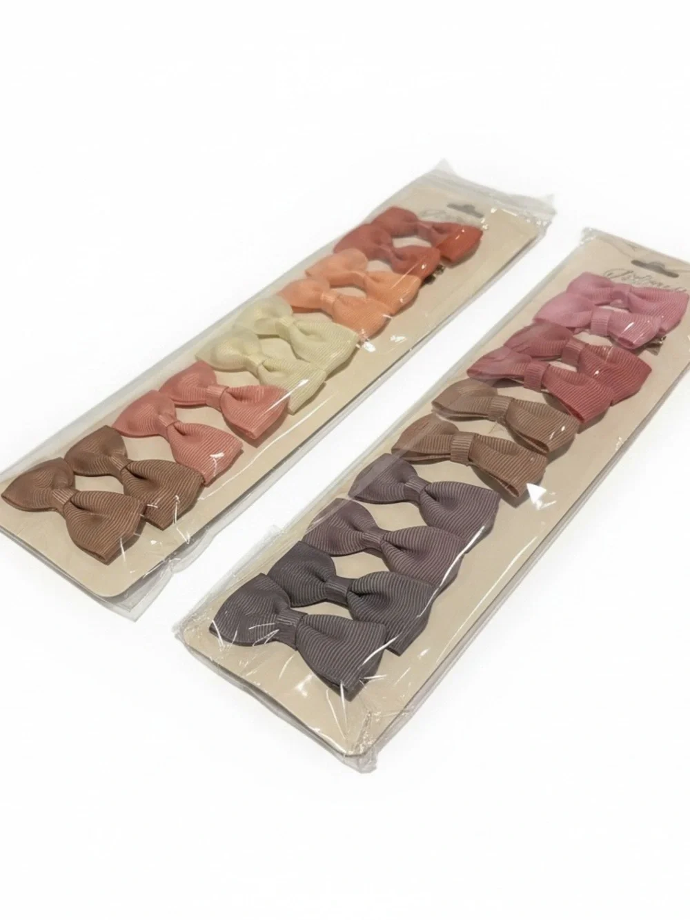 New Bundle of 20 Girls Grosgrain Bow 2” Hair Clips - Pastel Neutral Colors Warm